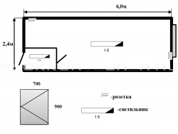Блок-контейнер 6м для жилья с тамбуром в Марксе